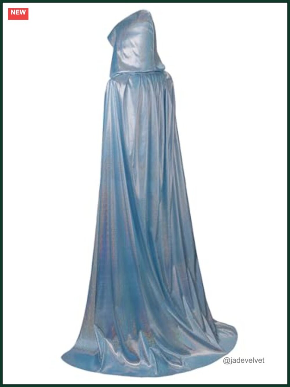 Sequin Hooded Cape Full Length Glitter Cloak Costume Party Cosplay